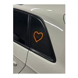 3dbaydesign Araç içi neon led ışıklı dekor KALP (12 volt vantuzlu AMBER SARI )