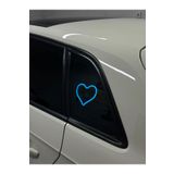 3dbaydesign Araç içi neon led ışıklı dekor KALP (12 volt vantuzlu BUZ MAVİ )