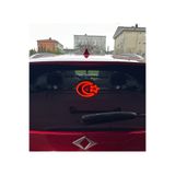 3dbaydesign Araç içi neon led ışıklı dekor TÜRK BAYRAĞI (12 volt vantuzlu KIRMIZI )