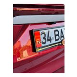 3dbaydesign Tr Pleksi Plakalık (Kırımızı krom-Gold) 2 Adet Kendinden Yapışkanlı