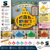 3DBoyuthane Denizaltı Çocuk Odası Rafı | 3D Baskı Masa Üstü ve Duvar Rafı | Oyuncak & Figür Sergileme Rafı 3DBY-DENIZALTI-25