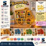 3DBoyuthane Kamyon Çocuk Odası Rafı | 3D Baskı Masa Üstü ve Duvar Rafı | Oyuncak Araba ve Figür Sergileme Rafı 3DBY-KAMYON-25