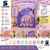 3DBoyuthane Unicorn Çocuk Odası Rafı | 3D Baskı Tek Boynuzlu At Masa Üstü ve Duvar Rafı | Oyuncak Figür Sergileme Rafı 3DBY-UNICORN-AT-25