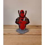 3DcraftTR Deadpool Karakter Figür 15 cm - Solmaz Canlı Renkler - Marvel Hayranları Için Özel Hediye Büst - Kırmızı -Siyah