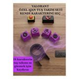 3DcraftTr Kendi Karakterini Seç: Valorant Ajan Özel Tuş Takımı Seti 4’lü Keycaps + (Tab ve Esc Tuşu Hediye ) Cherry MX Uyumlu