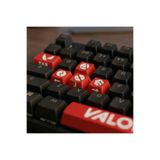 3DcraftTr Valorant Temalı Mekanik Klavye Tuş Takımı (Keycap Seti) 6'Lı Set (Kırmızı - Siyah/Beyaz ) 2 Renk