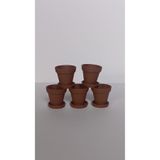 3deepdesign 3D Baskı 2 Cm yüksekliğinde 5'li paket Saksı Takımı-Teraryum Diorama minyatür malzemeleri