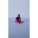3deepdesign 3D Baskı Minyatür 2.5Cm*2.5Cm Oturan Kadın Figürü-Teraryum Diorama Maket İnsan Obje Figürleri