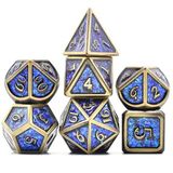 3DEGOS Mavi Antik Mavi Ejderha Büyüsü DND Zar Seti Dungeons and Dragons Hediyeleri, D&D, D ve D, Pathfinder, Aksesuarlar, D20, Çok yüzlü, Reçine Zar, Metal, Zar Tepsisi, Kule, Çanta, Kutu