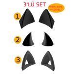 3dfabrick Kask Süsü 3'lü Set / Kedi Kulağı / Rüzgar Tutmaz Kedi Kulağı / Kask Boynuzu / Yedek Bant Hediyeli