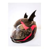 3dfabrick Yarasa Kanadı kask ve motosiklet süsü Kırılmaz Esnek Dayanıklı SİYAH bant hediyeli