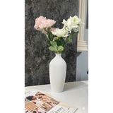 3Dikili Design Modern Dekoratif Vazo - 3D Baskı Tasarım Obje - Salon ve Ofis Için Estetik Biblo - [25 Yükseklik] cm - Beyaz
