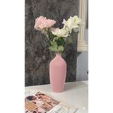 3Dikili Design Modern Dekoratif Vazo - 3D Baskı Tasarım Obje - Salon ve Ofis Için Estetik Biblo - [25 Yükseklik] cm - Pastel Pembe