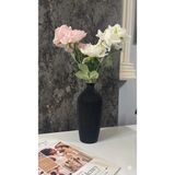 3Dikili Design Modern Dekoratif Vazo - 3D Baskı Tasarım Obje - Salon ve Ofis Için Estetik Biblo - [25 Yükseklik] cm - Siyah