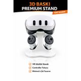 3Dikili design 👉 VR Gözlük Standı | Meta Quest 3 Ve 3 S Uyumlu Şarj Saklama Standı | 3D Baskı – Controller Tutucu