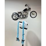 3dpazarıcom 3D Pazari Com Motor & Motosiklet Mavi Çift Örgülü Saç Kask Dış Aksesuarı