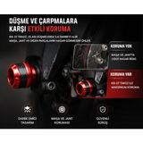 3DreaMaker Universal Motosiklet Ön Teker Takozu (Kırmızı), Motosiklet Aksesuar, Motosiklet Koruma, Cnc Alüminyum