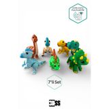 3DSS 7’li Mini Dinozor Figürleri Seti | Eğitici Çocuk Oyuncak | Pinyata Dolgu & Parti Hediyesi | Pasta Süsü