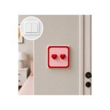 3dvectory Pembe Kalpli Dekoratif Işık Çiftli Anahtar Kapağı