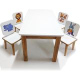 3g Tasarım Anaokulu Montessori Masa & Anaokulu Sandalye Set - Beyaz