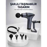 3in1 Fonksiyonel Şarjlı Masaj Aleti Ayak Yüz Vücut Masajı Yeni Nesil - Renkli
