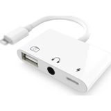 3in1 Iphone-Ipad Lightning To Kulakılık ve USB Kamera Okuyucu OTG-(5775)