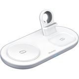 3in1 Iphone Watch Uyumlu Magsafe Kablosuz Şarj Cihazı Beyaz CH-7060 - Siyah