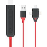 3in1 Lightning/micro Usb/type-C To Hdmı Ios Android Görüntü Aktarıcı Kablo 1.5m