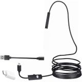 3In1 Mıcro Usb+Type-C+Usb A) Androıd Uyumlu 8 Mm Isıklı 5 Metre Endoskop Yılan Kamera