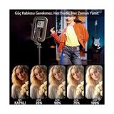 3in1 Şarjlı LED Ring Light Video Işık Seti Telefon Tutucu Bluetooth Kumandalı 20W 2500K-8500K Ayarlanabilir Işık CRI96+ Vlog Canlı Yayın Makyaj Çekim Işığı | RL-200 - Ahşap