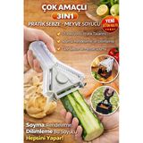 3İn1 Sebze Meyve Soyucu Jülyen Kesici Tırtıklı Bıçaklı Pratik Mutfak Aparatı Soyma Aleti