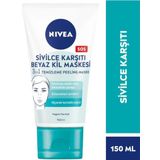 3in1 Sivilce Karşıtı Beyaz Kil Maskesi 150ml, Temizleyici, Peeling, Maske, Gözenek Arındırıcı