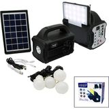 3ın1 - Solar 2in1 Sabit+Oynar Başlı El Feneri - Radyo - Mp3 Bluetooth - Usb/ Tf Port - 4 Parça - 0 - Siyah
