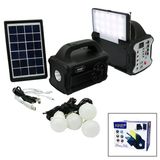 3In1 - Solar 2İn1 Sabit+Oynar Başlı El Feneri - Radyo - Mp3 Bluetooth - Usb/ Tf Port - 4 Parça Ampul Kablolu - Po Werbank-Findit