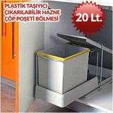 3k Pelikan 20+1 Dolap Içi Raylı Çöp Kovası - Çok Renkli
