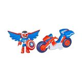 3k Sakarya Avm Iron Man And His Awesome America: Sam Super Bike Aksiyon Figürü ve Oyuncak Motosiklet - 01-Mavi