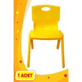 3K Store Anaokulu Kreş Çocuk Sandalyesi Sarı 1.kalite Kırılmaz Plastik 1 (Bir) Adet