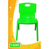3K Store Anaokulu Kreş Çocuk Sandalyesi Yeşil 1.kalite Kırılmaz Plastik 1 (Bir) Adet