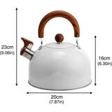 3l Düdüklü Kettle Su Isıtıcı Çaydanlık Paslanmaz Çelik Yüksek Islıklı Beyaz
