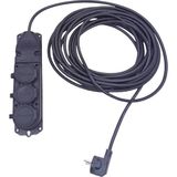 3lü 10 mt Uzatma Kablosu Çantalı Kauçuk Priz 3x1.5 Cca Kablo (3) - Siyah