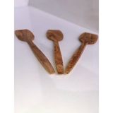 3lü Ahşap Spatula- Ahşap Spatula- Spatula - Açık Kahverengi