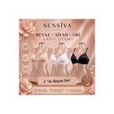 3'lü Alıştırma Sütyeni Balen Telsiz Soft Bra - İlk Sütyenim 3'lü Paket Siyah - Beyaz - Ten Siyah - Beyaz - Ten 90A