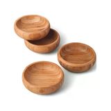 3’Lü Bambu Oval Kase Seti, Doğal Bambu Sunum Kasesi, Şık Ve Dayanıklı Servis Seti