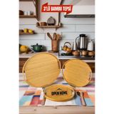 3'lü Bambu Oval Tepsi, Servis Tepsileri, Iskandinav Tepsi Seti, Çay Tepsisiı ERKG-OPH-001142