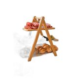 3’lü Bambu Sunum Tabağı Seti – Doğal Ahşap Servis Tabakları 25x14 / 32x14 / 39x14 cm