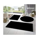 3'lü Banyo Paspası Halısı Peluş Halı Klozet Takımı 50X70--50X50---50X50(YUVARLAK) - 50 x 90 cm