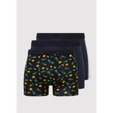 3lü Baskılı Lacivert Boxer 0911909-70490