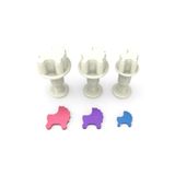 3lü Bebek Arabası Şeker Hamuru Şekillendirici Enjektörlü Kopat 1.2x1.7x2.2 Cm