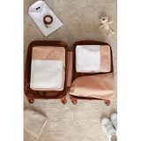 3'lü Bej Fileli Valiz Düzenleyici Bavul İçi Organizer Set Seyehat Hurcu