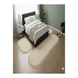 3lü BEJ Modern BEJ Post Pelüş Kaymaz Ponpon Saçaklı Yatak Odası Takımı 2 Adet 60*150 1 Adet 60*300 / FGHYUHUJIKL
